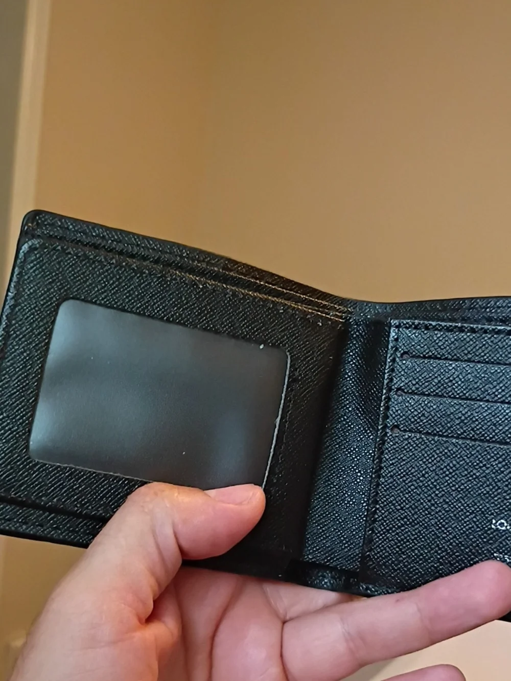 Black Embossed Leather Men's Wallet